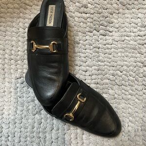 Steve Madden Black Leather Loafers